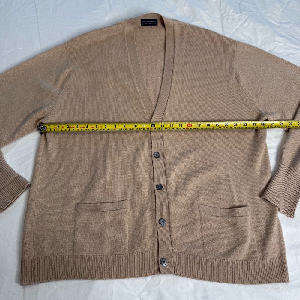 The Scotch House 100% Cashmere Cardigan Camel Scotland Made Heritage Luxury XL - Picture 10 of 11
